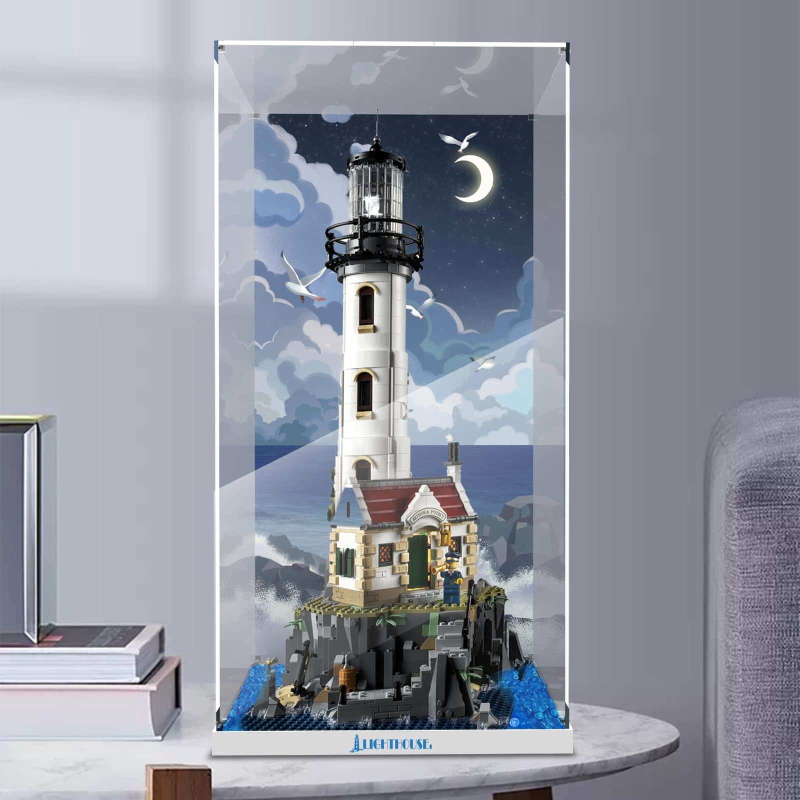 Acrylic Display Case for Lego 21335 Motorized Lighthouse(ONLY Display Case, the Model NOT included)