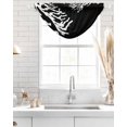 thumbnail image 4 of Waterfall Valances for Windows, Coral Black Kitchen Sheer Valance Curtains, Coastal White Ocean Marine Nautical Beach Rod Pocket Elegant Swag Valances for Living Room Bedroom, 47.2"x38.5", 2 Panel, 4 of 8