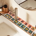 thumbnail image 2 of Yayeee Faucet Mat for Kitchen Sink 14.7" Diatomite Long Splash Guard Pad, Jungle Stamp, 2 of 7