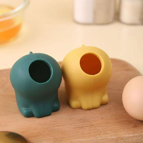 GOOHOCHY  2 Pcs Kitchen Egg Gadget White Separator Yoke Extractor Yolks