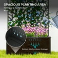 thumbnail image 4 of Outsunny Raised Garden Bed with Privacy Panel, Metal Planter Box, 4 of 9