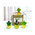 Cagnkofi Cactus Car Center Console Decoration Transparent Resin Crafts