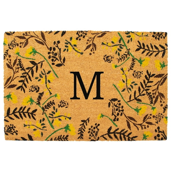 Lily Bliss Monogram Doormat, 24" x 36" (Letter M)