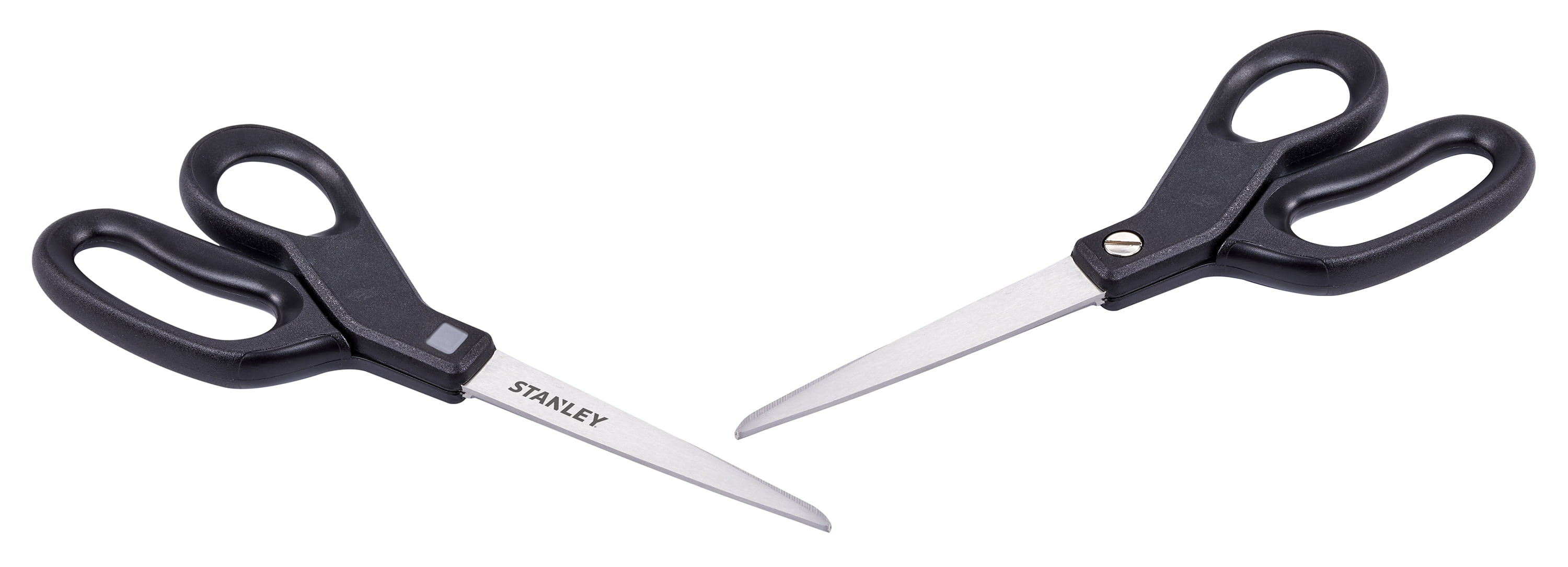 Stanley 8 Inch All-Purpose Scissor, 2 Pack, Black (SCI8ST-2PK)