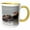 Yellow/White, variant on 3drose, Sea Otters, Mother with Pup, 11oz Two-tone Red Mug