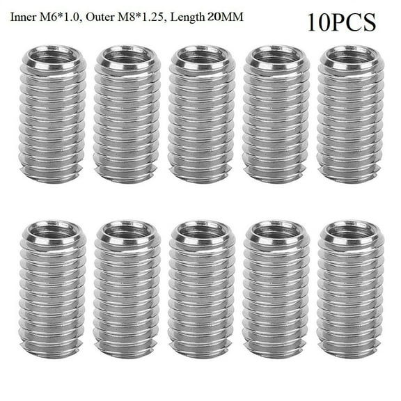 Thread Reducer M8 Inner M6X1.0 Length 20MM Repair-Tool Stainless Steel