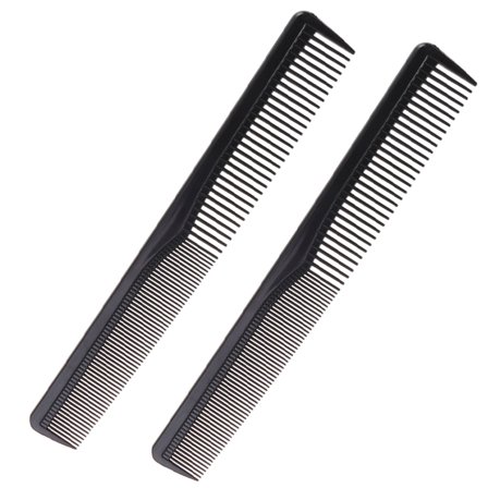 Raindrops 5Pcs Double Side Hair Combs Plastic Anti Static Hair Tools for Salon Barber Haircut Black