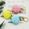 thumbnail image 3 of SPRING PARK Keychain Key Holder Pompom Heart Bell Ice Cream and bell Key Ring, 3 of 8
