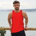 thumbnail image 6 of Picia Red Printed Men’s Performance Tank, Men's Workout Tank Top Moisture-Wicking Tank Top Muscle tee, Breathable Workout Shirt-XX-Large, 6 of 7