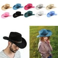 thumbnail image 6 of ROZYARD Vintage Sueded Denims Hat Trendy Western Headwear Casual Western Hat Outdoor, 6 of 20