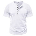 thumbnail image 4 of Male Spring Short Sleeve Solid Color Letter Stripe Stitching Short Sleeve Top Mens T Shirt Pregnancy Announcement Shirts Tees Men Pack of Men Shirts Men's Tall Shirts T Shirts for Men Bulk Large T, 4 of 9