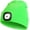 Flourescent Green, variant on Beanie with Light for Kids, USB Rechargeable Hands Free LED Headlamp Cap Winter Knitted Night Lighted Hat