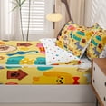 thumbnail image 5 of Homewish Funny Dogs Zipper Queen Comforter Set with Fitted Sheet and 2 Pillowcases For Kids Girls Boys ,Cute Corgi Pug Zipper Bedding Set,Yellow,Polkadot Reversible,4pcs, 5 of 8