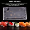 thumbnail image 4 of AMERTEER 50 Pcs Disposable Sushi Box Plastic Packing Box Portable Food Storage Box, 4 of 7