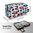thumbnail image 3 of Uemuo Heart Panda Pattern Portable Toiletry Bags with Handle, Waterproof travel Make up Bags for Women, Large Capacity Travel Cosmetic Bags, 3 of 9
