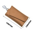thumbnail image 3 of Mikilon Storage, Cowhide Car Keycase Home Keycase Men's Keycase Gift For Partner Glossy Without Burrs, Brown, 3 of 6