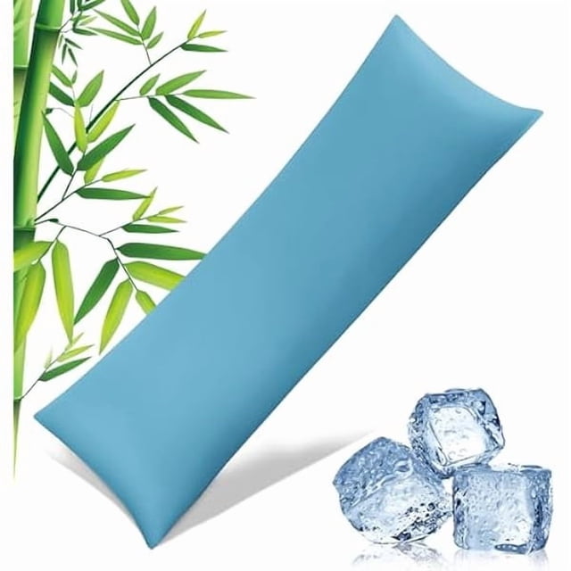 ccwonima Body Pillowcase with Zipper Cooling Viscose from Bamboo Zippered Pillowcases, Cool & Breathable Body Pillow Cover for Hot Sleepers and Night Sweats, 20" x 54"