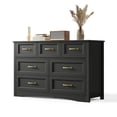 thumbnail image 5 of Lofka 7 Drawer Black Double Dresser, Wood Storage Cabinet with Easy Pull Out Handles for Living Room, Chest of Drawers for Bedroom, 5 of 9