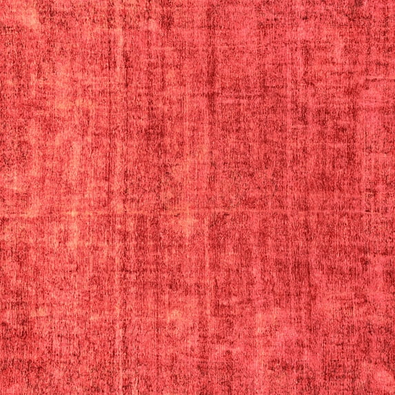 Ahgly Company Indoor Square Abstract Orange Modern Area Rugs, 5' Square