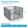 thumbnail image 3 of Vibrant Life 4-Panel Plastic Playpen for Dogs, Dark Gray, 24", 3 of 8