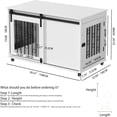 thumbnail image 3 of imerelez 39.37'' Modern Wooden Dog Crate Furniture with Sliding Barn Door, Indoor Dog Kennel End Table for Small to Medium Dogs, Decorative Pet Crate with Metal Bars and Lockable Wheels – White, 3 of 8