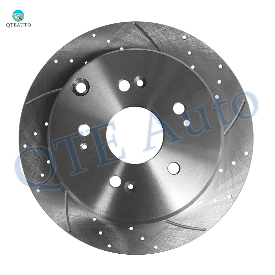 Set of 4 Front 296mm-Rear 305mm Drilled Slotted Brake Disc Rotors For 2010-2013 Honda CR-V