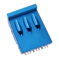 thumbnail image 4 of Juego de brocas de posicionamiento de 3 agujeros inclinados para carpintería de aleación de aluminio, kit con portapiezas con orificios, 4 of 8