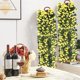 thumbnail image 4 of Decoración artificial de pared con cesta colgante - Plantas artificiales realistas de 35" en rosa y blanco para decoración de interior en la cocina y la oficina, 4 of 6