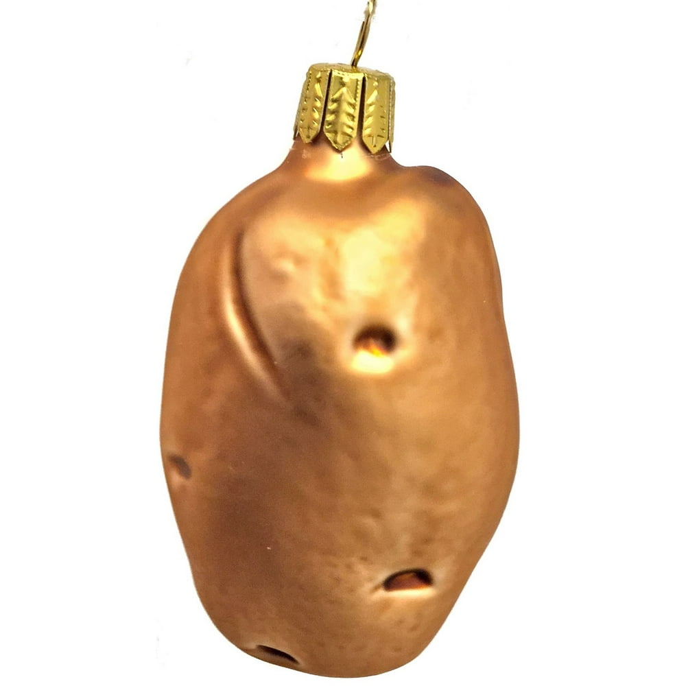 Small Potato Vegetable German Glass Christmas Tree Ornament Decoration