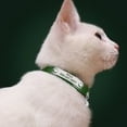 thumbnail image 2 of Pet Artist PU Leather Personalized Dog Cat Collar and Cat Face Tag with Bell Custom Name Engraved ID Tags, 2 of 14
