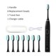 thumbnail image 3 of Cepillo de dientes eléctrico ultrasónico recargable por USB para adultos, blanqueamiento dental, 5 modos, temporizador inteligente con caja de viaje, 3 of 5