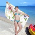 thumbnail image 7 of Spring Colorful Flowers Beach Towel 31" x 71", Quick Dry Bath Towel Super Absorbent Lightweight Travel Towel for Beach Yoga Swim Sport Camping Holiday, 7 of 7