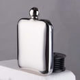 thumbnail image 3 of 1 Pce Bouteille de Vin Portable en Acier Inoxydable 7oz Forme Carrée pour Extérieur (Argent), 3 of 8