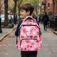 thumbnail image 6 of Xixirimido Cute Axolotl Strawberry Floral Print 17" School Backpack for Girls Multi-pocket Bookbags Large School Bag for Elementary Middle High School Students Back to School Supplies, 6 of 8
