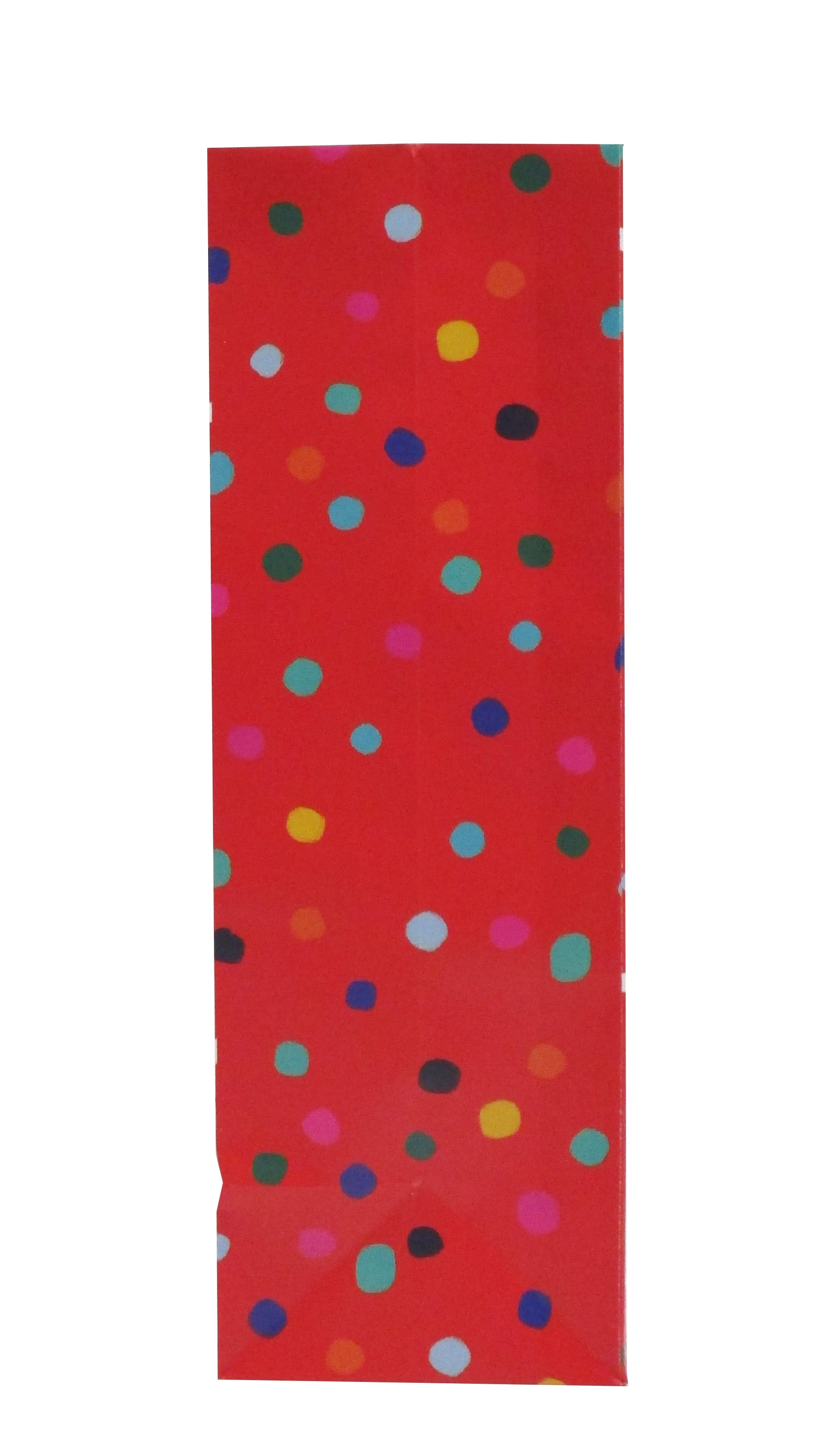 (6 pack) Red Happy Birthday Confetti Paper Gift Bag, 12" x 15", by Way To Celebrate