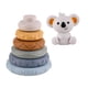 thumbnail image 1 of Mordedores de silicona con anillos apilables suaves para bebés, juguete sensorial para aliviar el estrés Montessori con koala, 1 of 9