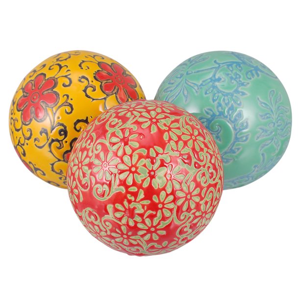 Balls Decorative Ceramic Blue Floating Decor White Bowls Porcelain Orbs