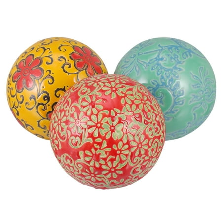 

NUOLUX 3pcs Creative Ceramics Balls Pretty Floating Balls Practical Home Decors Random Color