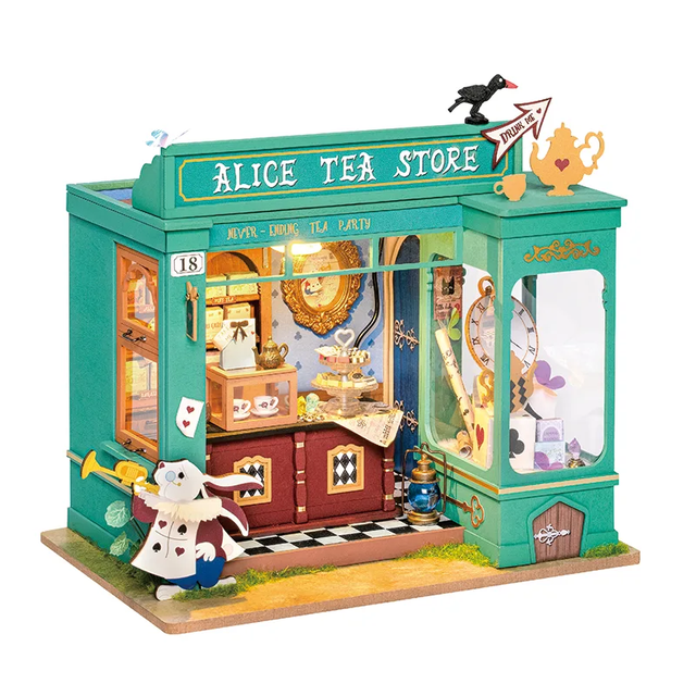 Rolife 3D Wooden Puzzles DG156 Alice’s Tea Store DIY Miniature House