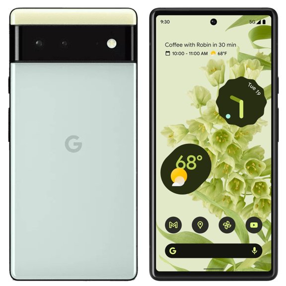 Pre-Owned Google Pixel 6, 5G, 128GB, T-Mobile Only (Locked) , Sorta Seafoam ( ,)90 Days warranty