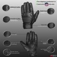 thumbnail image 4 of Men's Vintage Goatskin Leather Motorcycle Gloves Gel Padded Cruiser Street Riding Protective Racing Powersports L, 4 of 6