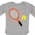 thumbnail image 4 of Inktastic Tennis Racket and Ball Boys or Girls Long Sleeve Baby Bodysuit, 4 of 5