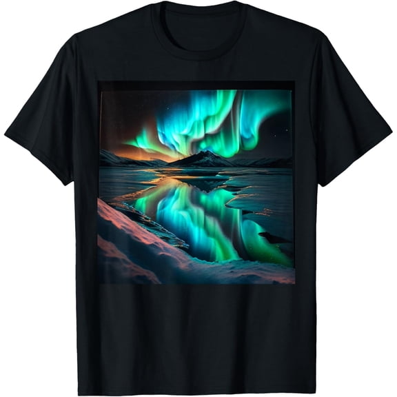 t-shirt Alaska Aurora Borealis Aesthetic Core Photo Souvenir T-Shirt.