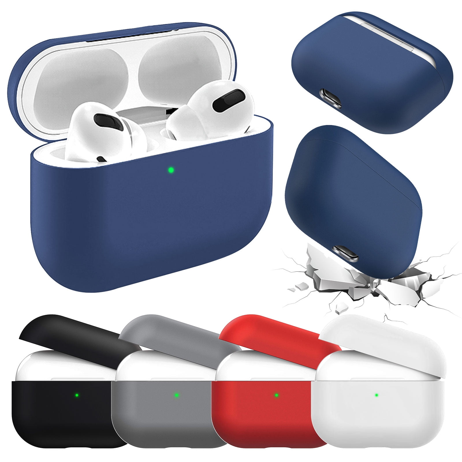 EEEKit Upgraded Protective Cover Fit for AirPods Pro Case, ShockAbsorbing Soft Slim Silicone