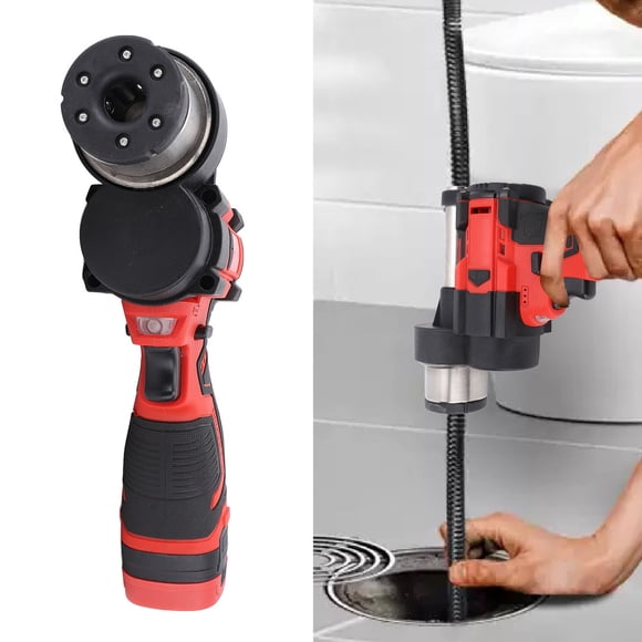 Electric Drain Snake, Automatic Plumbing Snake with 15ft Cable, Drain Auger Drain Unclogger Plungers for Bathroom, Kitchen, Sewer Pipes, Unclogging Toilet, Sink Drains