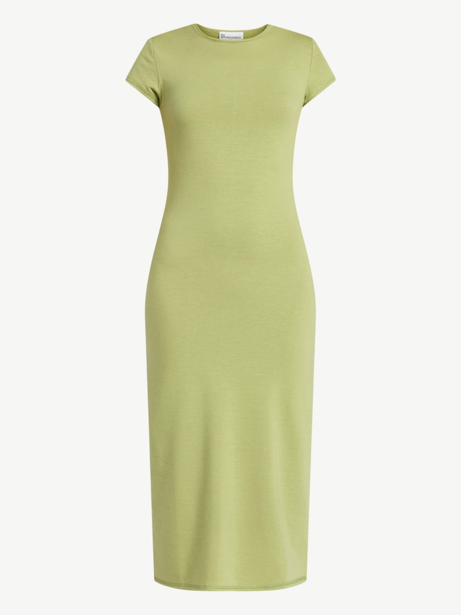 No Boundaries Midi Dress with Cap Sleeves, Women's & Women's Plus Sizes XXS-4X