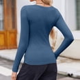 thumbnail image 5 of Kamentoy Women's Long Sleeve Crop Tops Ribbed Knit Y2k Scoop Neck Slim Fit Basic Going Out Shirts For Fall Everyday Wear, 5 of 5