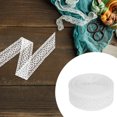 thumbnail image 3 of Shisuyan Elastic Lace Ribbon Decorative Trim White Nylon Yarn 1 Set 0.02X1.3In, 3 of 8