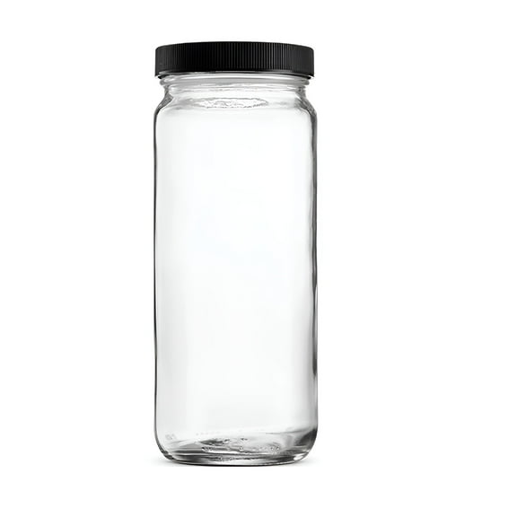 ACDANC 16Oz Glass Drinking Bottle Drinking Bottle Jar 16 Ounce Plastic Airtight Lids Reusable Glass Water Bottle for Juicing Tea Milk Bottles Homemade Beverages Bottle