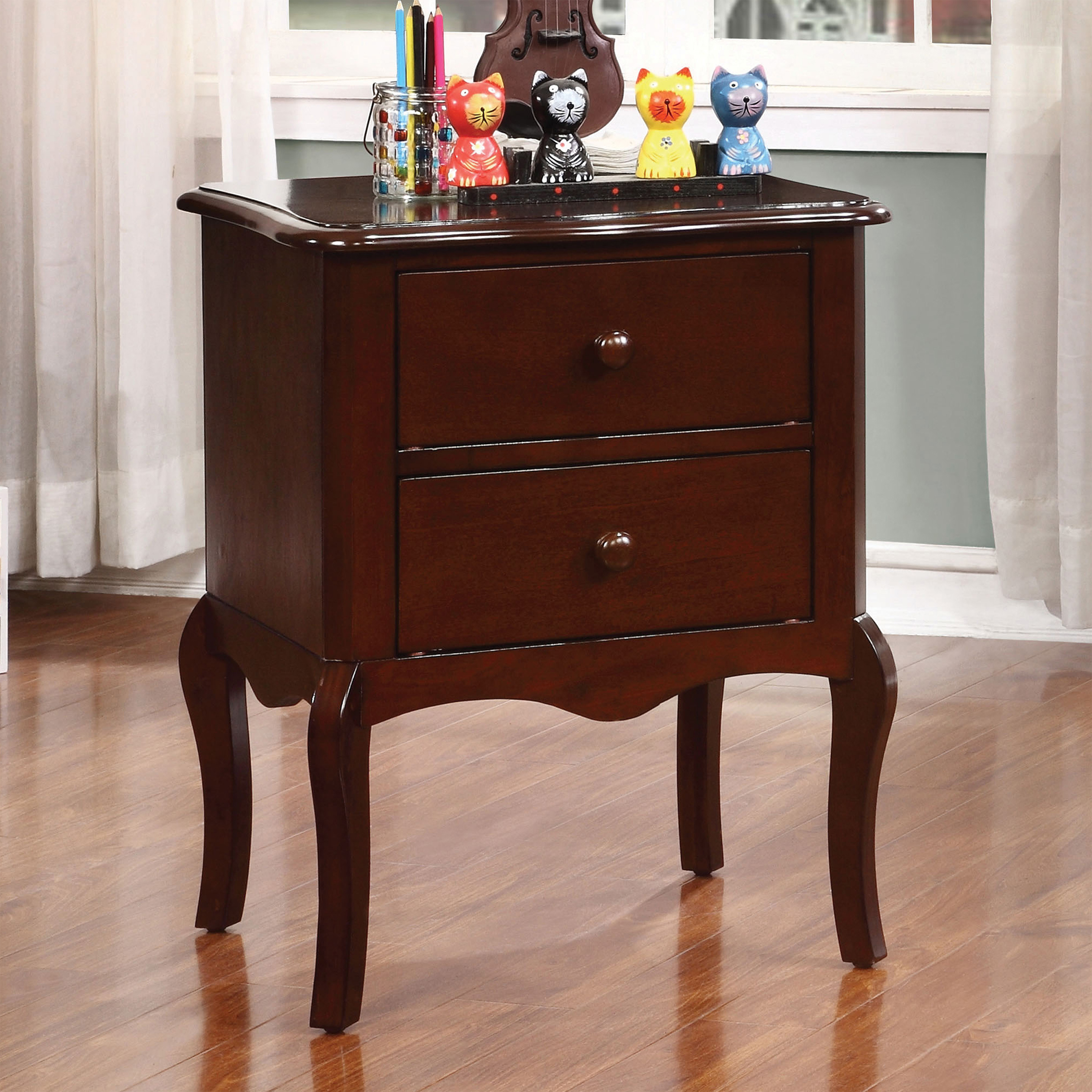 Furniture Of America Roth Traditional Kids Nightstand Espresso Walmart Com Walmart Com